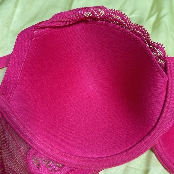 BRA NATORI 32D 741299 Coral underwire lightly padded lace 3456 PS - Picture 9 of 10